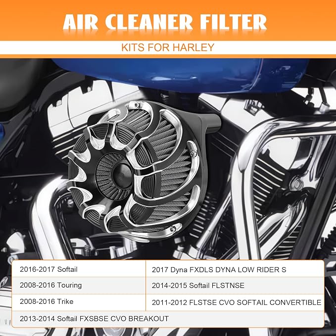 High Flow Air Cleaner Intake Filter System Kit Air Filters Cover Drift Style - Image 2