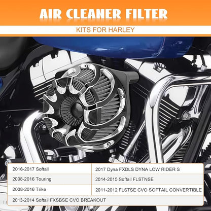High Flow Air Cleaner Intake Filter System Kit Air Filters Cover Drift Style - Image 2