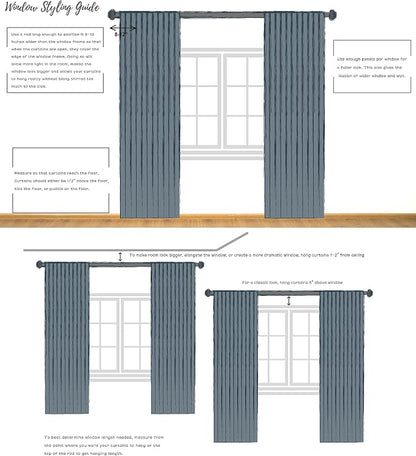 Ombre Light Filtering Door Curtain 100" Extra Wide Gradient Print on Rayon - Image 7