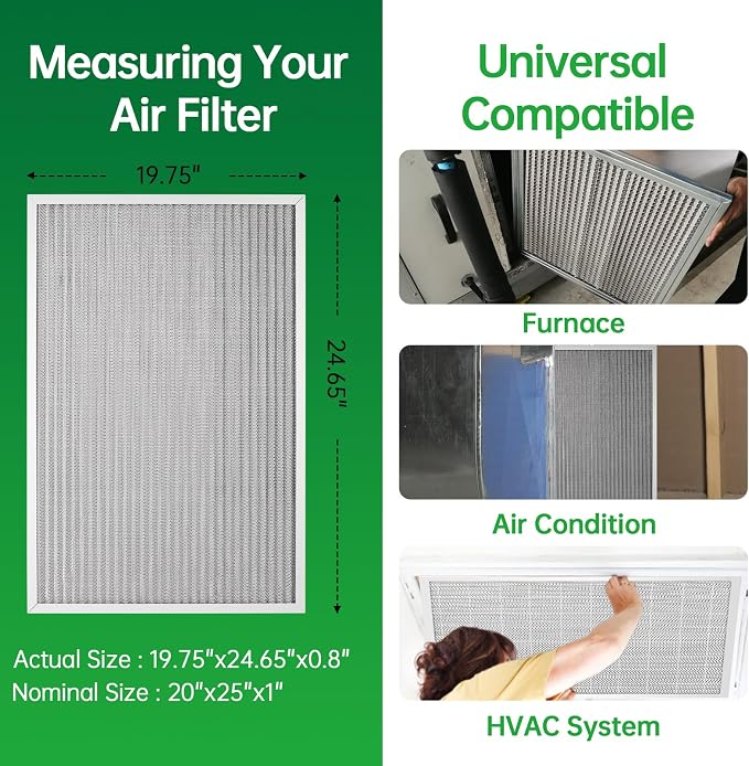 20x25x1 Air Filter Electrostatic Filter Reusable Washable HVAC AC Furnace Filter - Image 4