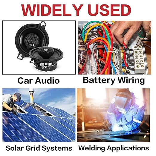 8 Gauge Wire (25ft Each - Red/Black) Copper Clad Aluminum CCA - Primary Automotive Wire,Car Amplifier Power & Ground Cable, 20PCS Lugs Terminal Connectors,60A ANL Fuse Block and Heat Shrink Tubing