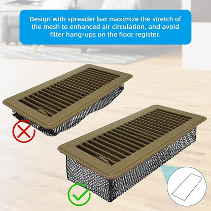 Floor Vent Screen Net for Home Floor, Floor Register Cover Trap 4 x 12 Inch - Image 6