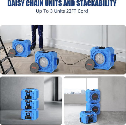 650CFM Hepa Air Scrubber with 4-Stage Filtration, Stackable Negative Air Machine - Image 6