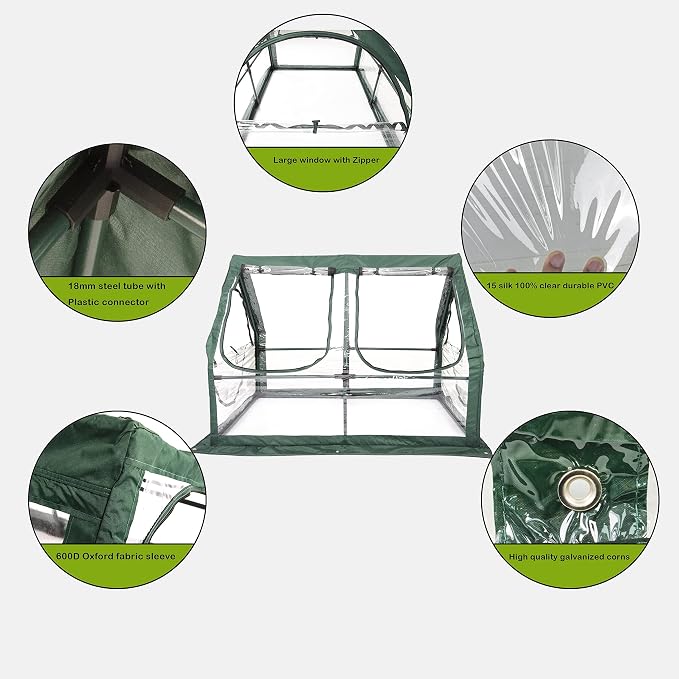 Portable Greenhouse for Garden Bed, Easy Set-Up Gardening Flower House & Plant - Image 3