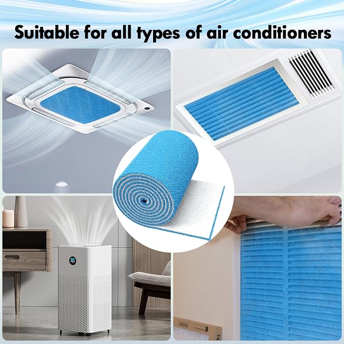 18 x 140" Air Vent Filters, Cut-to-Size MERV 8 Filter Material, Triple Layer - Image 3