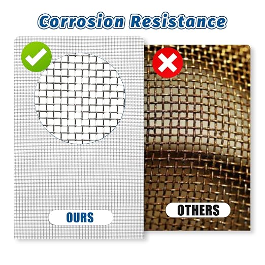 6 Pack 8.27 x 5.9 Inch Stainless Steel Wire Mesh Screen, 20 Mesh Woven Metal - Image 3