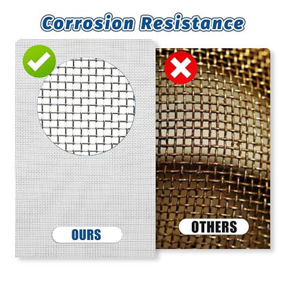 6 Pack 8.27 x 5.9 Inch Stainless Steel Wire Mesh Screen, 20 Mesh Woven Metal - Image 3