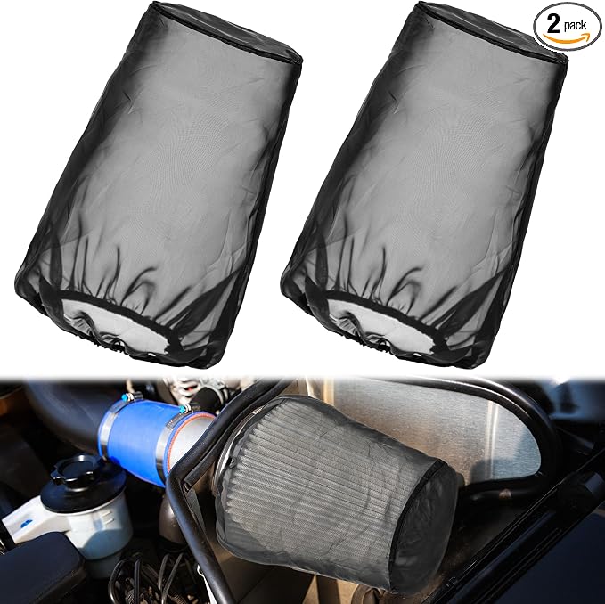 Meonum 2 Pack Cone Air Intake Filter Cover, Universal Cold Air Filter Sock by Meonum