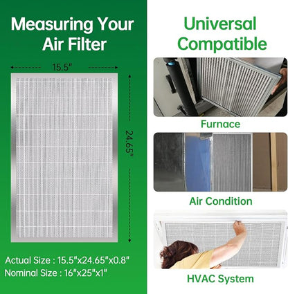 16x25x1 Air Filter Electrostatic Filter Reusable Washable HVAC AC Furnace Filter - Image 4