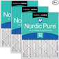 Nordic Pure 16x20x1 Pleated Air Filters MERV 14 Plus Carbon 3 Pack by NordicPure