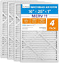 LotFancy 16x25x1 Air Filter MERV 11 4-Pack, Electrostatic Pleated AC Furnace by LotFancy