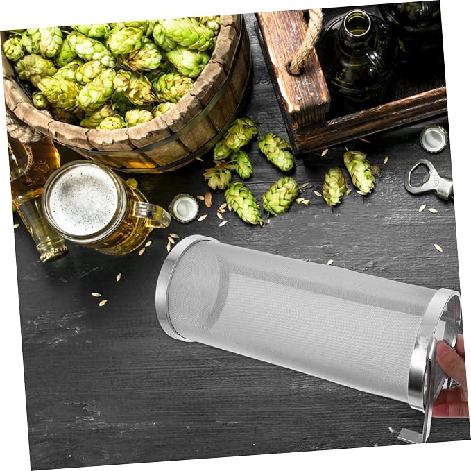 Stainless Steel Grain Brewing Filter Mesh Cylinder Portable Strainer - Image 5