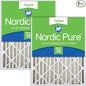 Nordic Pure 16x25x4 Pleated MERV 13 Air Filters 2 Pack by NordicPure
