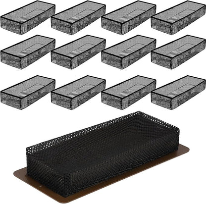 12 Pack Floor Register Cover Trap 4 X 12 Inch Vent Screen Net Black Air Vent by LOSYHU