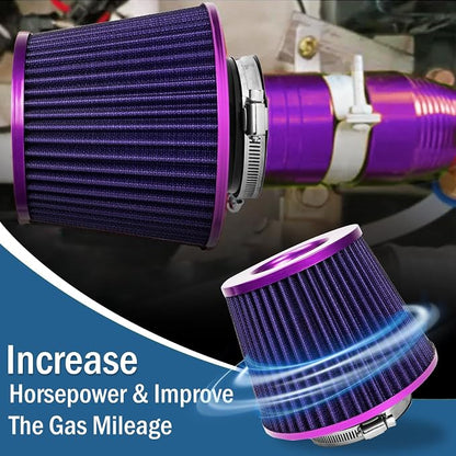 Universal Clamp-On Air Intake Filter, High Performance, Washable Filter - Image 5
