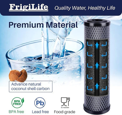 1 Micron 10" x 2.5" Whole House CTO Carbon Sedimen Water Filter Compatible - Image 4