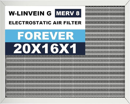 16x20x1 Reusable Air Filter, Electrostatic, Washable Lasts a Lifetime, Breathe by Betterlifeishere