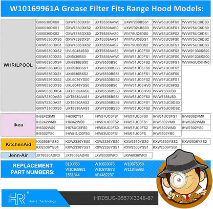 Updated W10169961A Range Hood Filter, Stove Vent Filter, Fits Whirlpool - Image 6