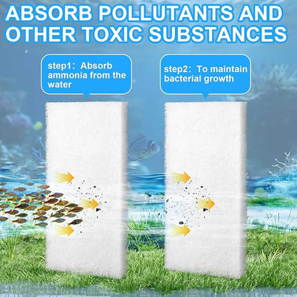 12 Pack Filter Pads for Aquarium Fish Tanks, Aquarium Polyethylene Media Pads - Image 5