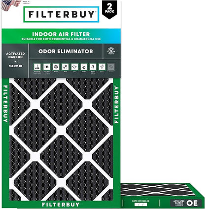 Filterbuy 14x24x1 Air Filter MERV 10 Odor & Allergy Defense by Filterbuy