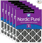 Nordic Pure 20x25x4 Pleated Plus Carbon Air Filters MERV 8 6 Pack by NordicPure
