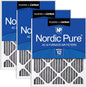 Nordic Pure 12x12x1 Furnace Air Filters MERV 12 Pleated Plus Carbon 3 Pack by NordicPure