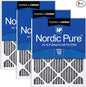 Nordic Pure 24x30x1 Furnace Air Filters MERV 12 Pleated Plus Carbon 3 Pack by NordicPure