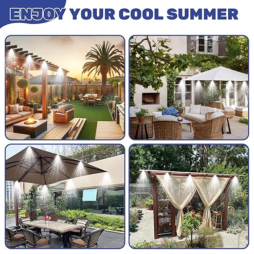 100FT Mister for Outside Patio Misting Cooling System, 100FT Misting Line+32 - Image 6