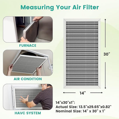 14x30x1 HVAC Furnace Air Filter, Washable Electrostatic Furnace Filter - Image 3