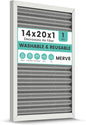 14x20x1 Reusable Air Filter, Merv 8, Electrostatic HVAC AC Furnace Filter by KEYINGXUAN