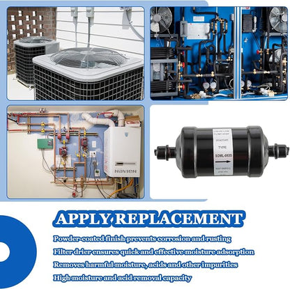 BOJACK Single Flow Refrigerant Filter Dryer Liquid Line SDML-083S 3/8" Sweat - Image 6