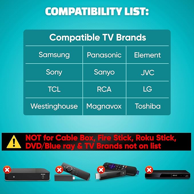 EZclicker Plus Big Button Universal TV Remote (Red) Simple Easy to Use, Works with Major TV Brands (2xAAA Batteries Not Included)