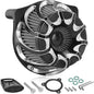 High Flow Air Cleaner Intake Filter System Kit Air Filters Cover Drift Style by Eumti