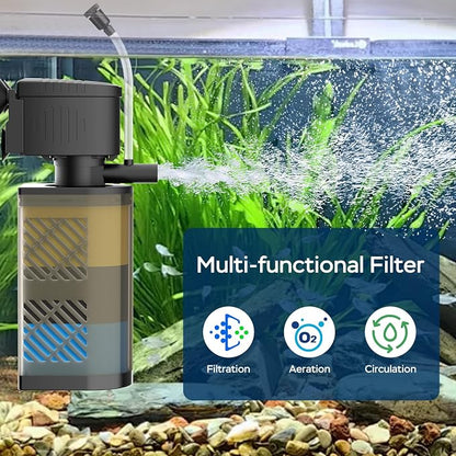 Aquarium Filter for 20-60 Gallon Tanks, Internal Fish Tank Filter, Powerful - Image 2