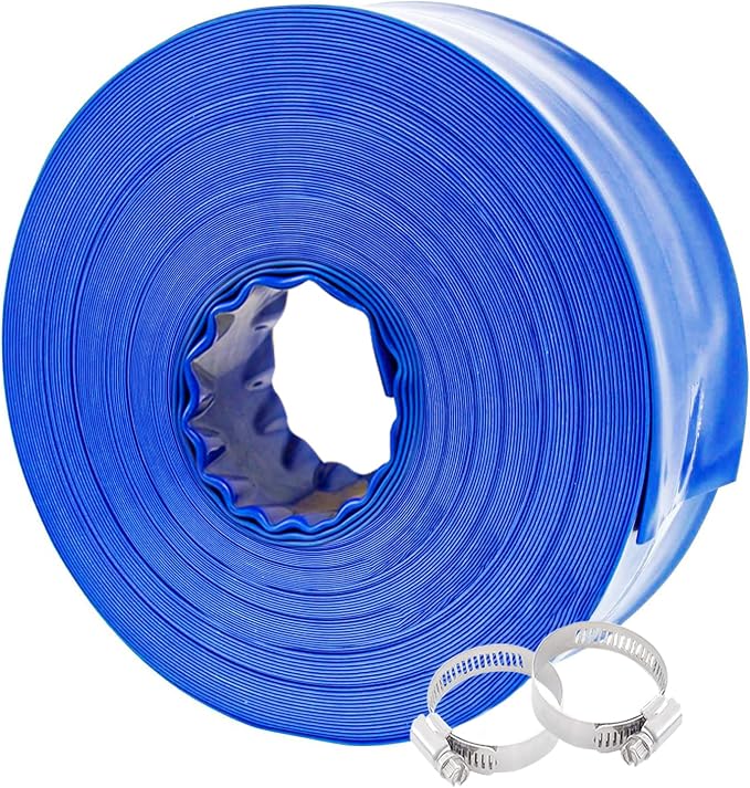 Poolvio 1-1/2" x 100' Professional Blue Backwash Hose by POOLVIO