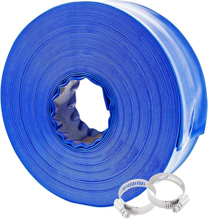 Poolvio 1-1/2" x 100' Professional Blue Backwash Hose by POOLVIO