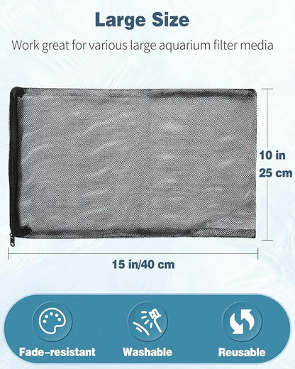 Pawfly 8 Pack Aquarium Filter Media Bags, Fine Mesh Filter Bag - Image 2
