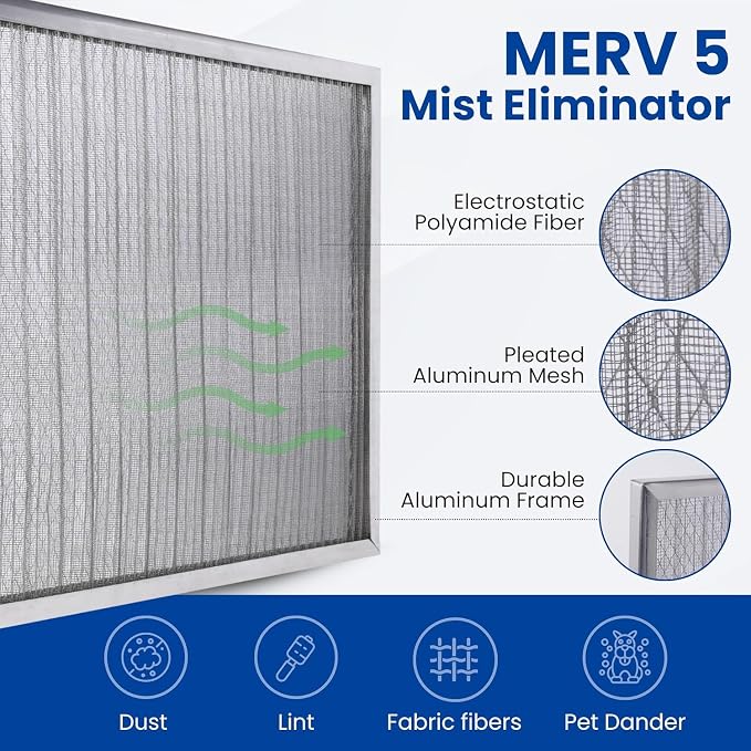 McPherson Reusable Air Filter 20x20x1 | Washable MERV 8 | Made in USA Metal - Image 7