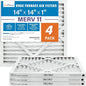 LotFancy 14x14x1 Air Filter MERV 11 4-Pack, Electrostatic Pleated AC Furnace by LotFancy