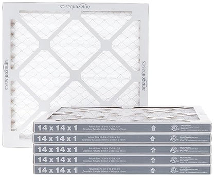 Amazon Basics 14x14x1 Air Filter 6 Pack, MERV 8 AC Furnace Filters by AmazonBasics