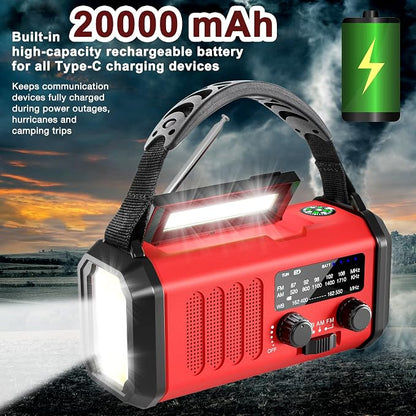 Emergency Radio NOAA Weather Radio Hand Crank & Solar Charging - Image 6