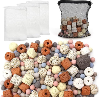 Bio Aquarium Filter Media, Bio Ceramic Ring Balls Media Set by Unknown