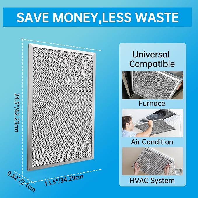 UBeesize 14x25x1 Reusable Electrostatic Air Filter HVAC AC Furnace Filter - Image 3