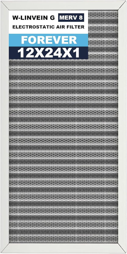 12x24x1 Reusable Air Filter, Electrostatic, Washable Lasts a Lifetime, Breathe by Betterlifeishere