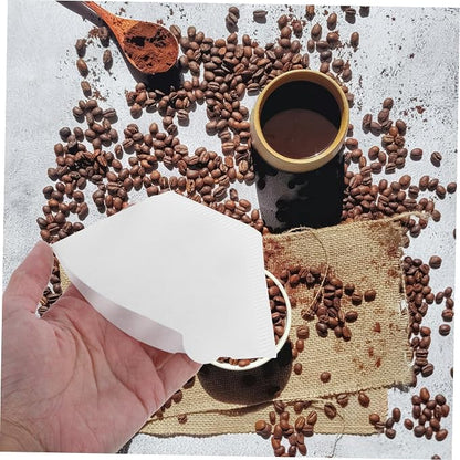 Paper Coffee Filter Cones 100pcs Espresso Filters Unbleached - Image 6