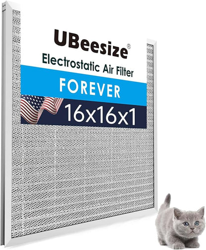 UBeesize 16x16x1 Reusable Electrostatic Air Filter HVAC AC Furnace Filter by UBeesize