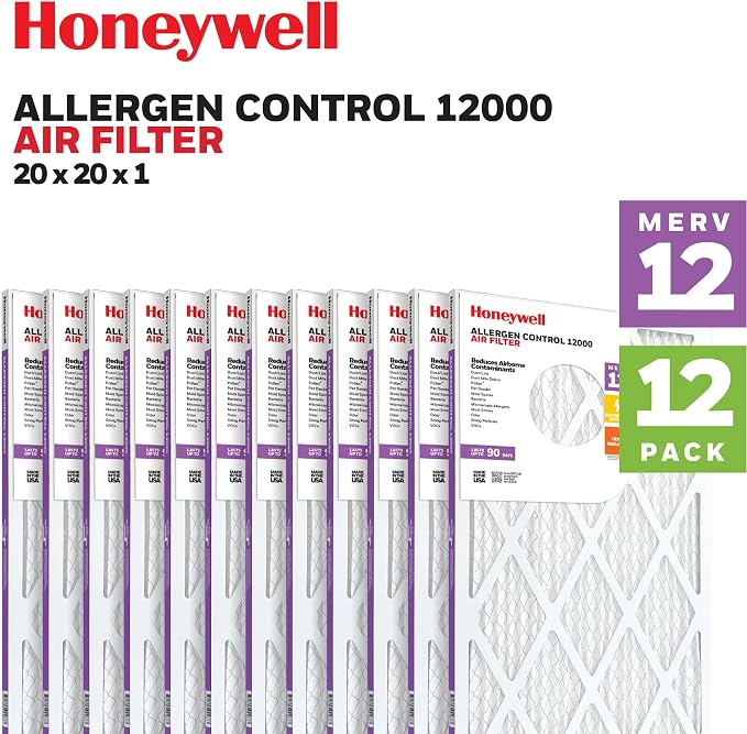 Honeywell 20x20x1 MERV 12 Electrostatic Pleated HVAC AC Furnace Air Filter | - Image 2