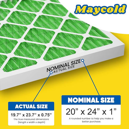 Maycold MERV 13 20x24x1 Air Filter, High-Efficiency Pleated AC & Furnace Filters - Image 3