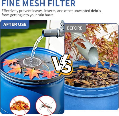 6" Rain Barrel Screen Filter for Rain Barrels, Premium 304 Stainless Steel - Image 4