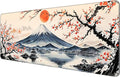 Dynippy Thin Extended Gaming Mouse Pad （31.5 * 11.8 * 0.08 inch） with Stitched Edges Large Mousepad Long XXL Keyboard and Mouse pad Desk Mat for Gaming Office & Home - Japanese Landscape